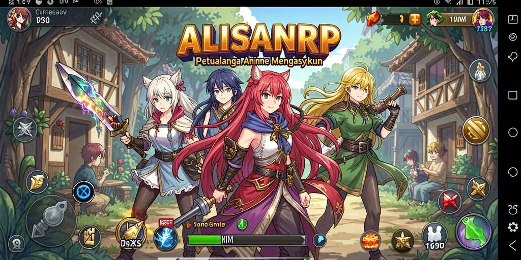 Screenshot gameplay ALISANRP dengan karakter dan petualangan menarik.