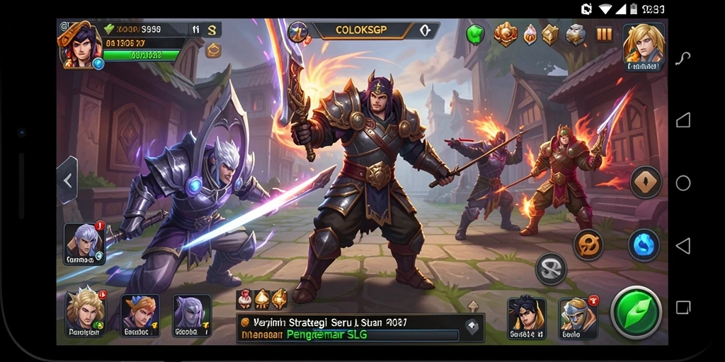 Tampilan gameplay COLOKSGP yang menampilkan strategi seru dan pertempuran epik.