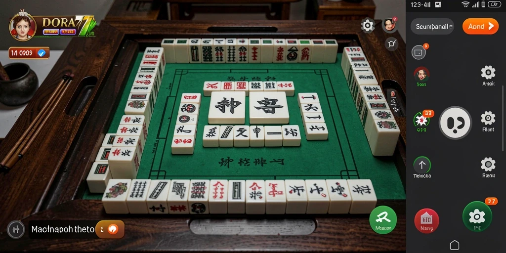 Screenshot DORA77 menampilkan gameplay Mahjong yang mengasyikkan dan menantang.