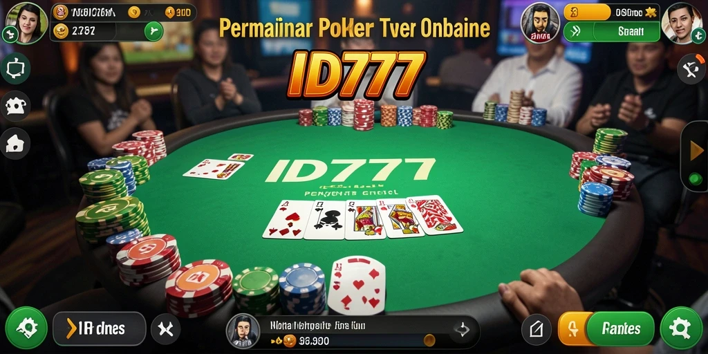 Tampilan gameplay ID777 yang seru dalam permainan Poker.