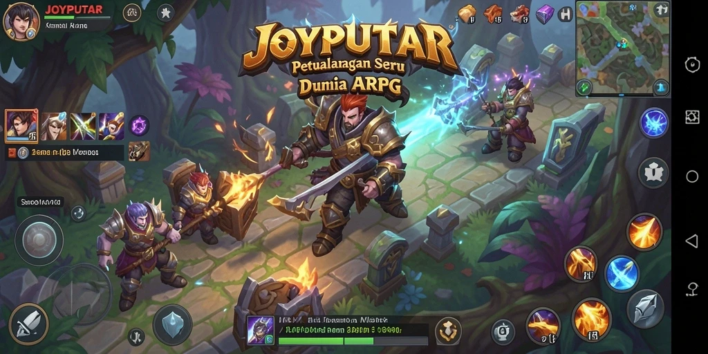 Tampilan gameplay epik dari JOYPUTAR dengan aksi pertempuran ARPG yang mendebarkan.