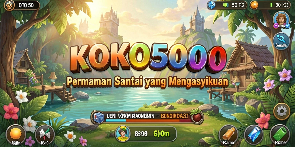 Tampilan utama gameplay KOKO5000 yang menyenangkan dan interaktif.