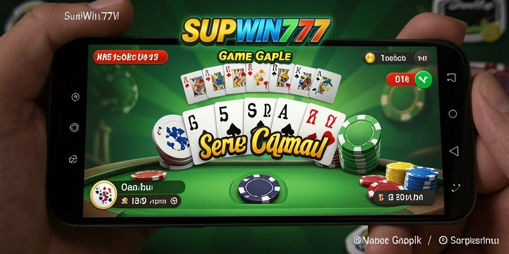 Screenshot utama SUPWIN777 menampilkan gameplay Gaple yang menarik.
